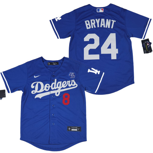 Youth Nike Los Angeles Dodgers 8 and 24  Kobe Bryant  Baseball Jersey Blue
