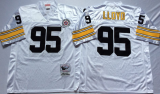 Pittsburgh Steelers 95 Greg Lloyd Football Jersey White Retro