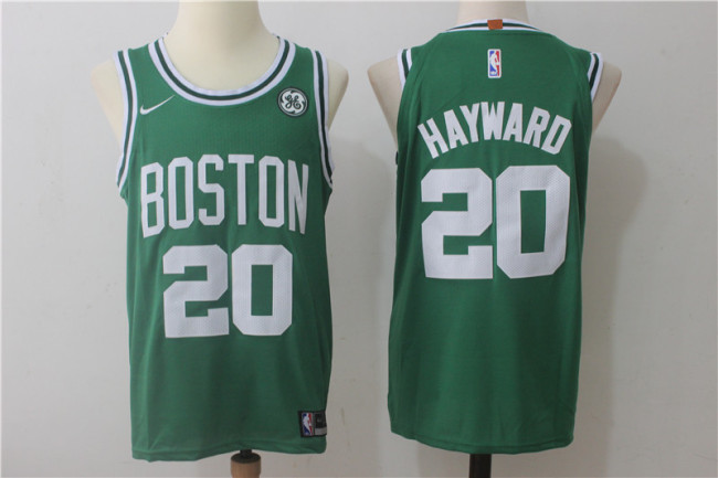 Nike Boston Celtics 20 Gordon Hayward Basketball Jersey Green Player Edition