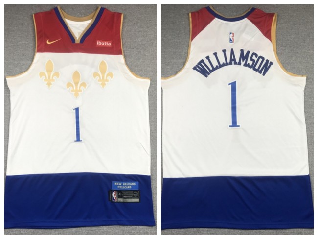 New Orleans Pelicans 1 Winning Williamson Basketball Jersey White City version