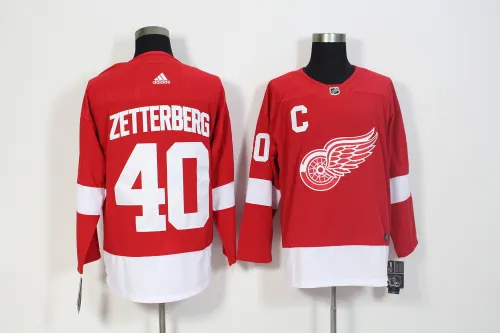 Adidas Classic Detroit Red Wings 40 Henrik Zetterberg Ice Hockey Jersey Red