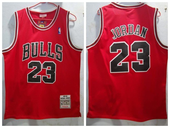 Chicago Bulls 23 Michael Jordan Basketball Jersey Red Retro
