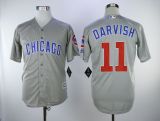 Chicago Cubs 11 Yu Darvish Baseball Jersey GRay Fans