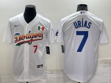 Nike Los Angeles Dodgers 7 Julio Urias Baseball Jersey White