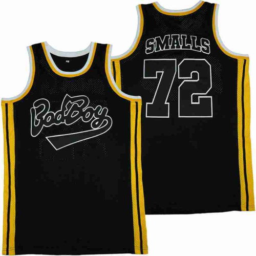 Bad Boy Movie 72 BIGGIE SMALLS BASKETBALL Jersey Black