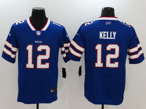 Buffalo Bills 12 Jim Kelly Football Jersey Legend Blue