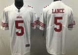 San Francisco 49ers 5 Trey Lance Football Jersey Legend White