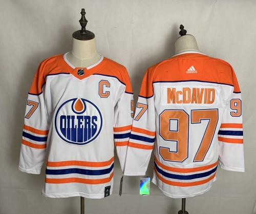 Adidas Edmonton Oilers 97 Connor McDavid Ice Hockey Jersey White