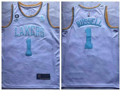 Nike Los Angeles Lakers 1 D'Angelo Russell Basketball Jersey White