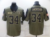 Oakland Raiders 34 Bo Jackson Football Jersey New salute