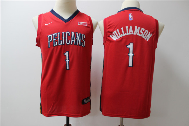 Youth New Orleans Pelicans 1 Winning Williamson Basketball Jersey Red Fan version