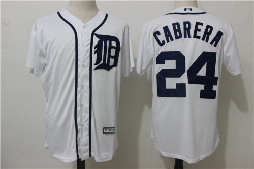 Detroit Tigers 24 Miguel Cabrera Baseball Jersey White Fans