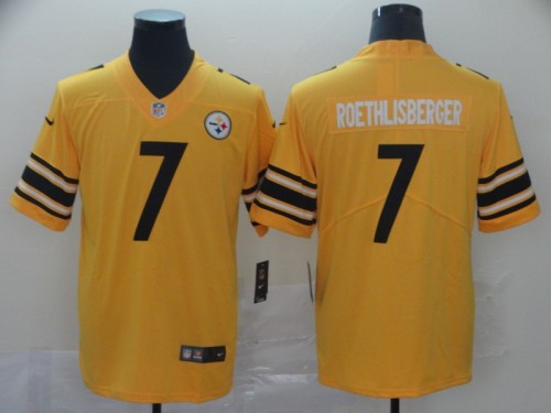 Pittsburgh Steelers 7 Ben Roethlisberger Football Jersey Legend Yellow
