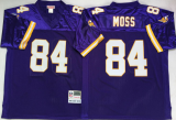 Minnesota Vikings 84 Randy Moss Football Jersey Purple Retro