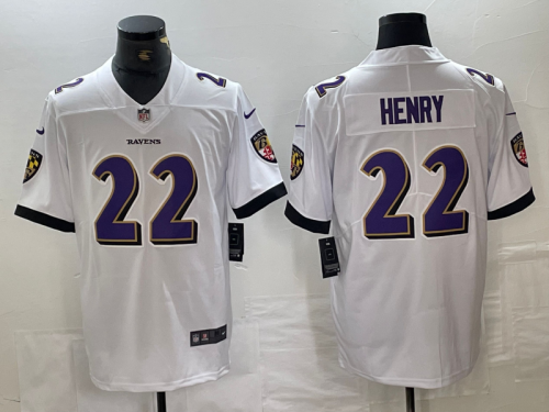 Baltimore Ravens 22 Derrick Henry Football Jersey Limited White