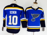 Women Adidas Classic  St. Louis Blues 10 Brayden Schenn Ice Hockey Jersey Blue