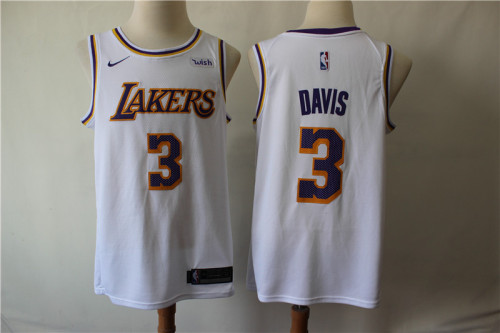 Nike Los Angeles Lakers 3 Anthony Davis Basketball Jersey White Fan