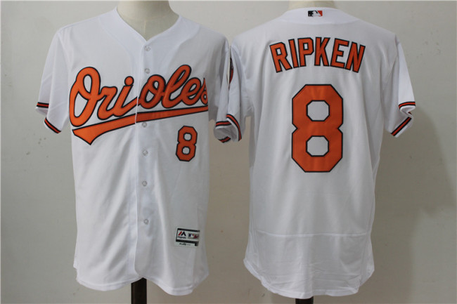 Baltimore Orioles 8 Cal Ripken Flexbase Baseball Jersey White