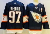 Adidas Edmonton Oilers 97 Connor McDavid Ice Hockey Jersey Navy Blue