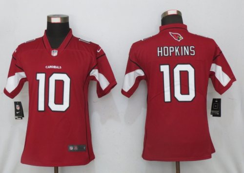 Women Arizona Cardinals 10 DeAndre Hopkins Football Jersey Legend Red