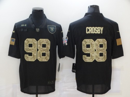 Oakland Raiders 98 Sidney Crosby Football Jersey Salute camo