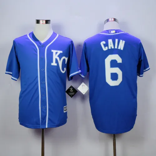 Kansas City Royals 6 Lorenzo Cain Baseball Jersey Blue Fans