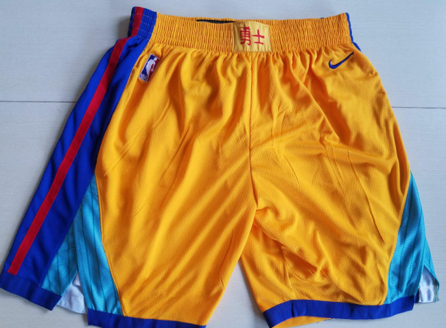 Golden State Warrior Nike shorts Yellow
