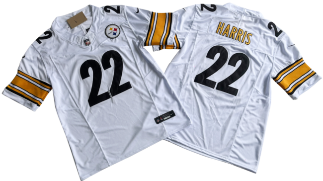 Pittsburgh Steelers 22 Najee Harris Football Jersey White Three Dynasties