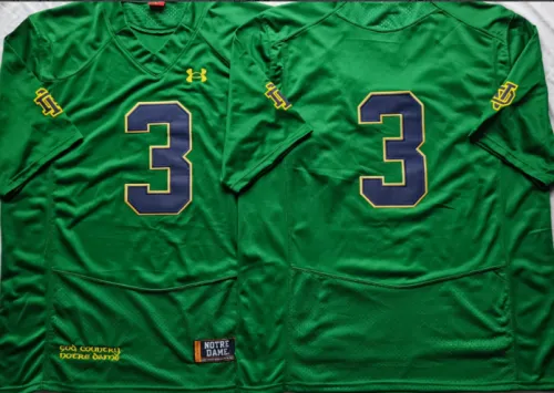 Norte Dame Fighting Irish 3 Joe Montana Limited College Football Jersey Green