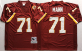 Washington Redskins 71 Charles Mann Football Jersey Red Retro