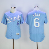 Kansas City Royals 6 Lorenzo Cain Flexbase Baseball Jersey Light Blue