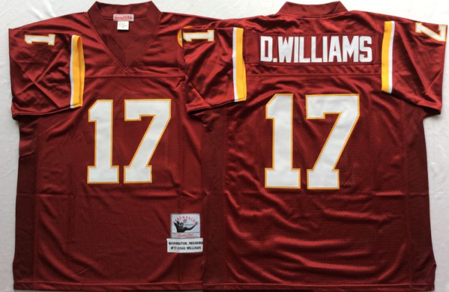 Washington Redskins 17 Doug Williams Football Jersey Red Retro