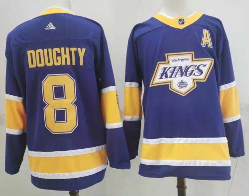 Adidas Los Angeles Kings 8 Drew Doughty Ice Hockey Jersey Purple