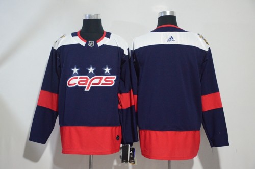 Adidas Classic Washington Capitals Blank Ice Hockey Jersey Navy Blue