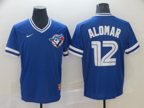 Nike Toronto Blue Jays 12 Roberto Alomar Baseball Jersey Blue Retro