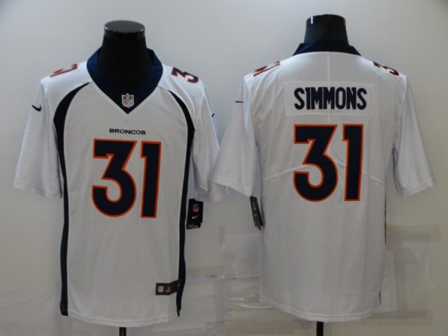 Denver Broncos 31 Justin Simmons Football Jersey Limited White