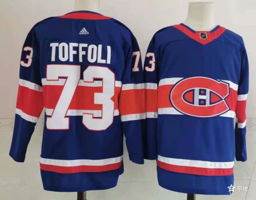 Adidas Montreal Canadiens 73 Tyler Toffoli Ice Hockey Jersey Blue