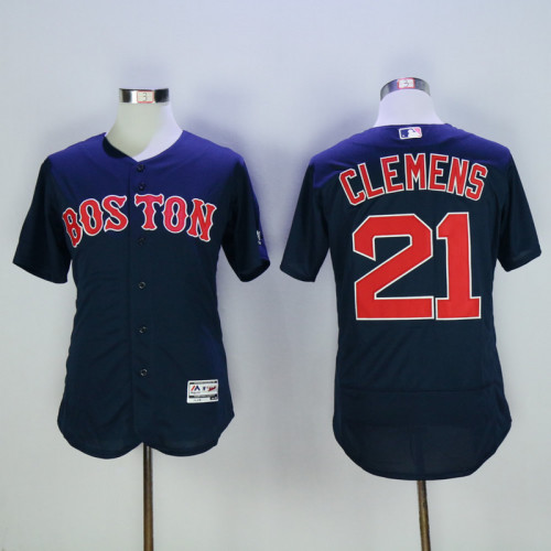 Boston Red Sox 21 Roger Clemens Flexbase Baseball Jersey Navy Blue