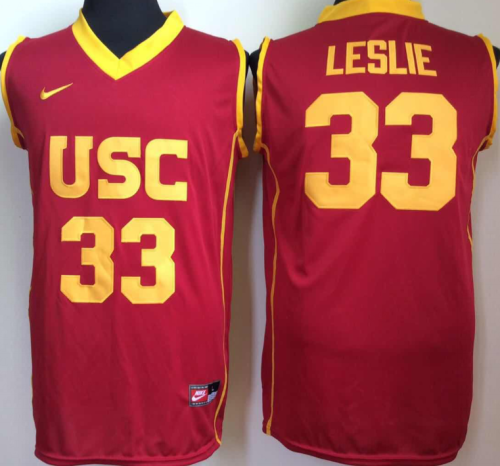 USC Trojans 33 Lisa Leslie College Basketball Jersey Red