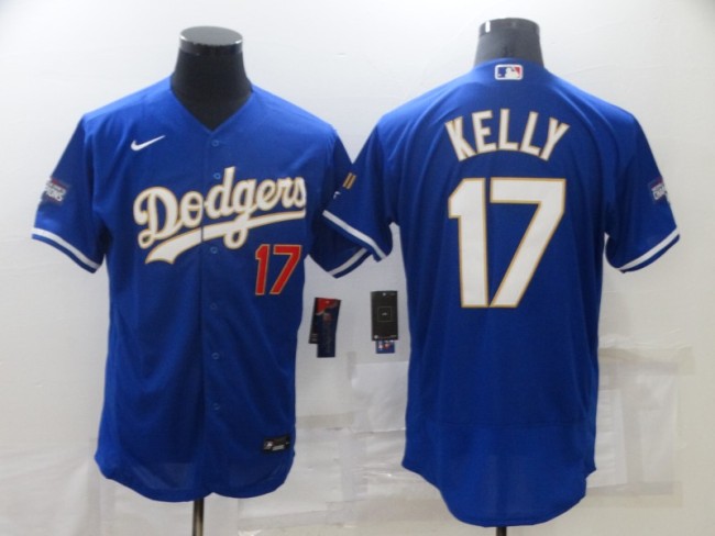 Nike Los Angeles Dodgers 17 Joe Kelly Flexbase Baseball Jersey Blue