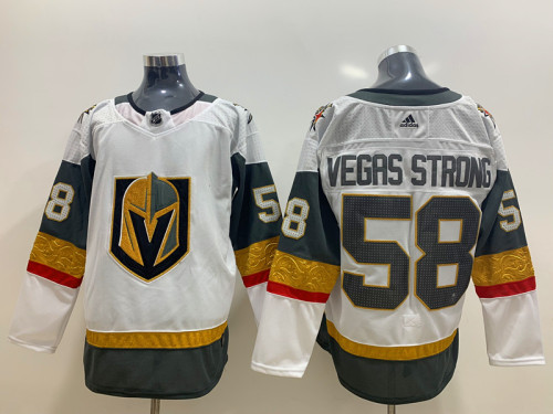 Adidas Classic Vegas Golden Knights 58 Vegas Strong Ice Hockey Jersey White