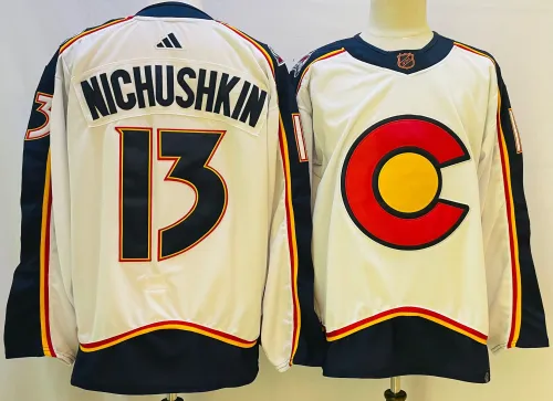 Adidas Colorado Avalanche 13 Valeri Nichushkin Ice Hockey Jersey White