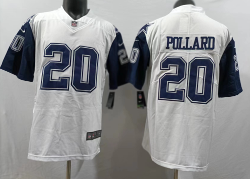 Dallas Cowboys 20 Tony Pollard Football Jersey White