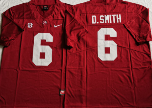 Alabama Crimson Tide 6 DeVonta Smith Limited College Football Jersey Red