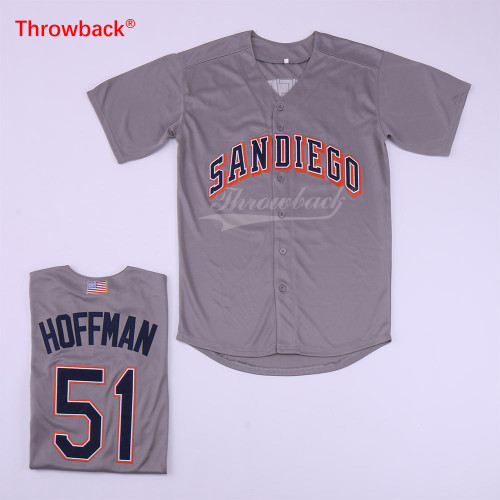 San Diego Padres 51 Trevor Hoffman Baseball Jersey Gray Retro