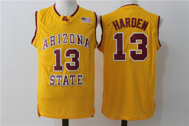 Houston Rockets 13 James Harden Basketball Jersey Yellow