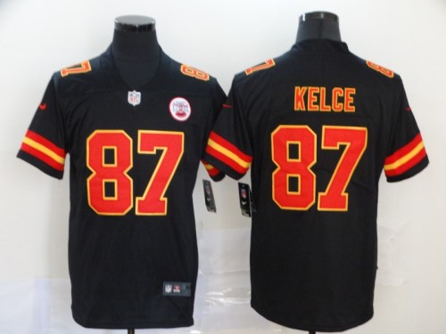 Kansas City Chiefs 87 Travis Kelce Football Jersey Legend Black