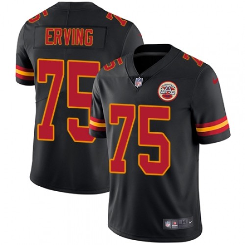 Kansas City Chiefs 75 Cameron Erving Football Jersey Legend Black