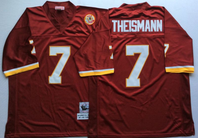 Washington Redskins 7 Joe Theismann Football Jersey Red Retro