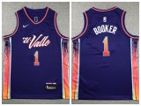 Youth Nike Feinikesi suns 1 Devin Booker Basketball Jersey Purple City Edition